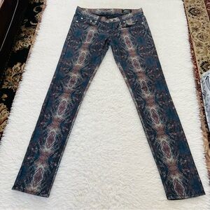 Azul Moussy  Multicolored design Skinny Stretchy Black Jeans Size 26